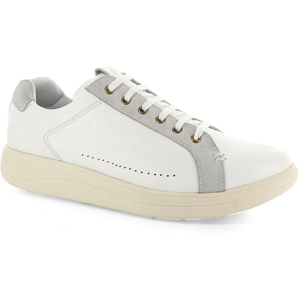 Strive Dakota Womens Lace-up Sneaker White Leather Orthotic Comfort Size 10 US